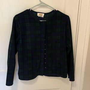 Talbots black watch plaid jacket